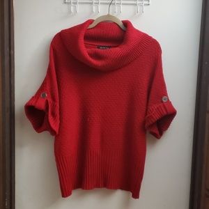 Size Large Jessica Brand Red Cowl Neck Sweater
